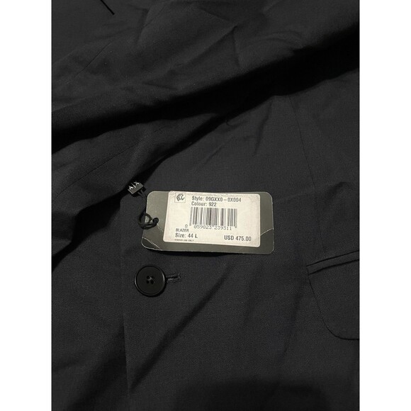 Armani Exchange New Men's Slim-Fit Navy Blue Solid Wool Suit Separate Jacket 44L - Picture 5 of 5